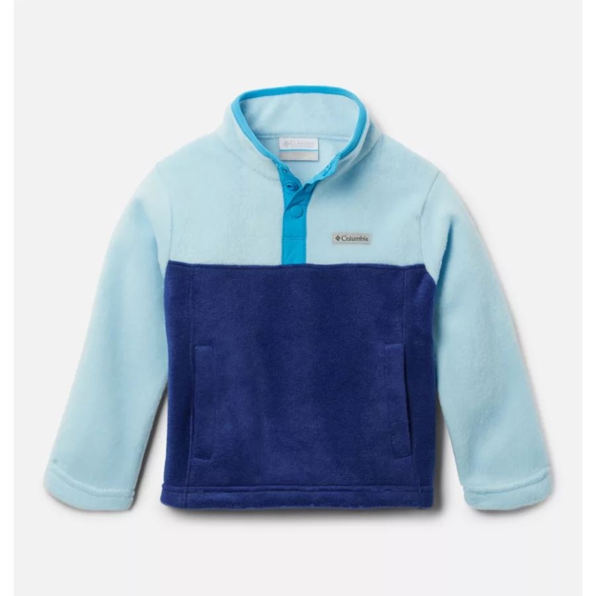 コロンビア トドラー スティーンズ Mtn クォーター スナップ フリース プルオーバー ダーク サファイア/スプリング ブルー