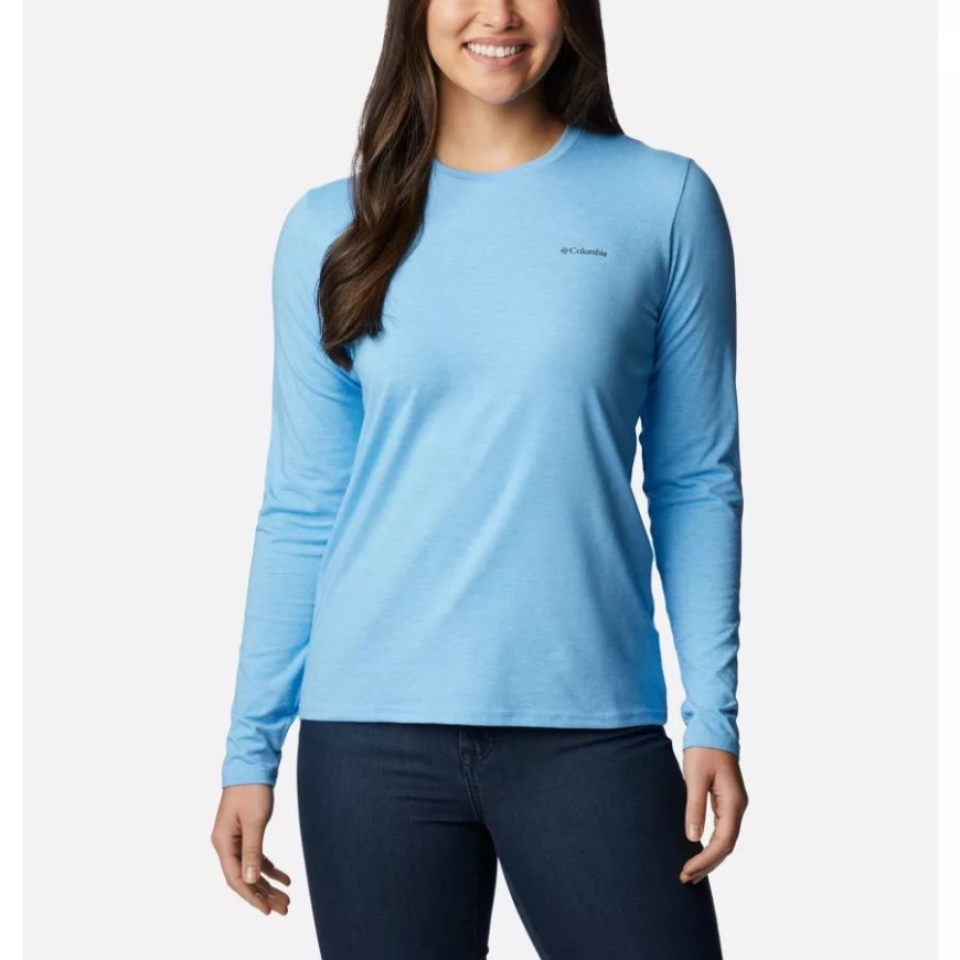 コロンビア ビスタ ブルー ヘザー レディース サン トレック ロングスリーブ Tシャツ