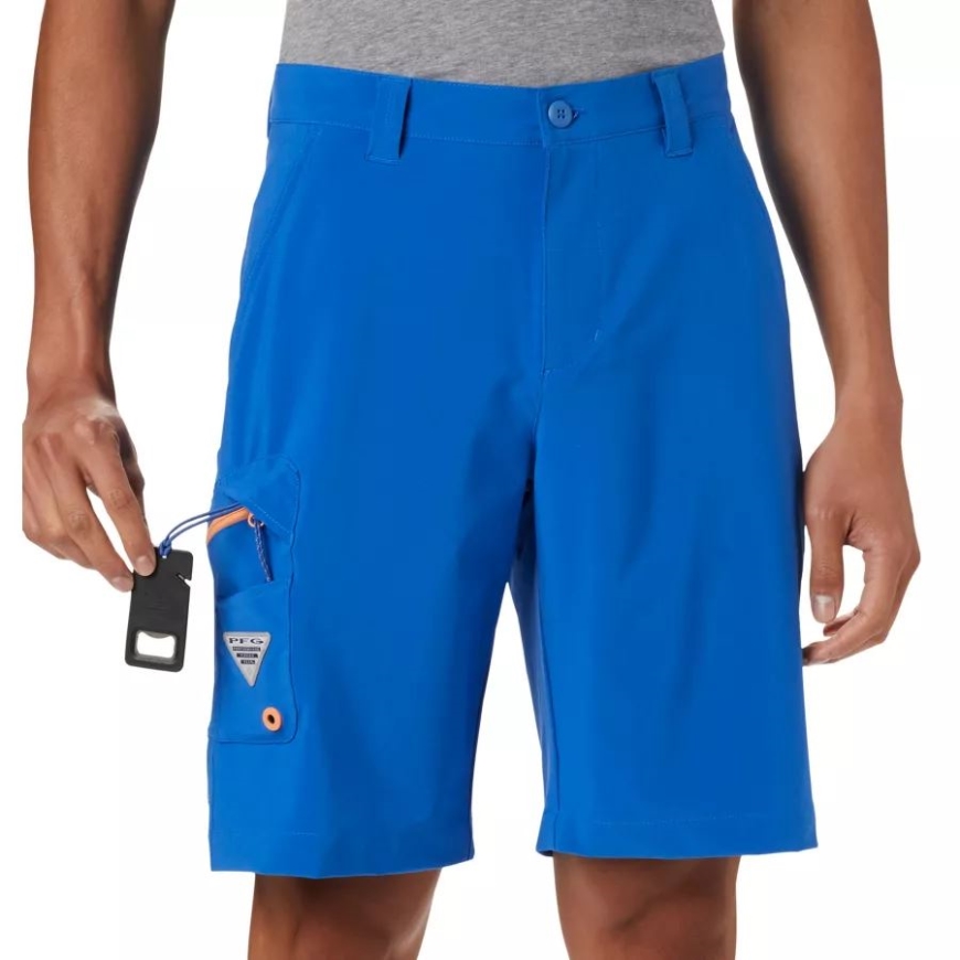 コロンビア ビビッド ブルー/ブライト ネクター メンズ Pfg ターミナル タックル ショーツ