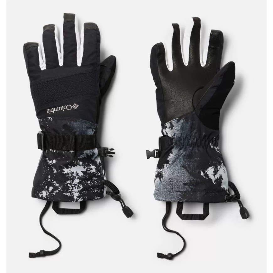 コロンビア ホワイト ルックアップ プリント レディース Whirlibird Ii スキー グローブ