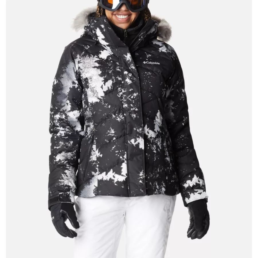 コロンビア ホワイト ルックアップ プリント レディース レイ ディー ダウン II ジャケット
