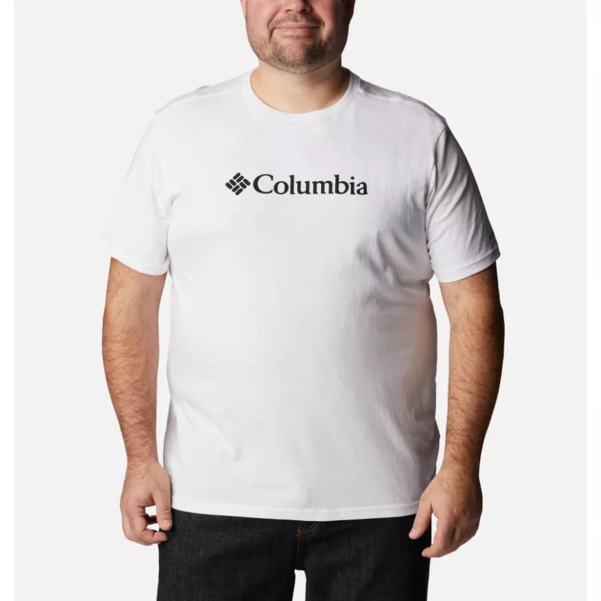 コロンビア ホワイト メンズ Csc ベーシック ロゴ Tシャツ 拡張サイズ