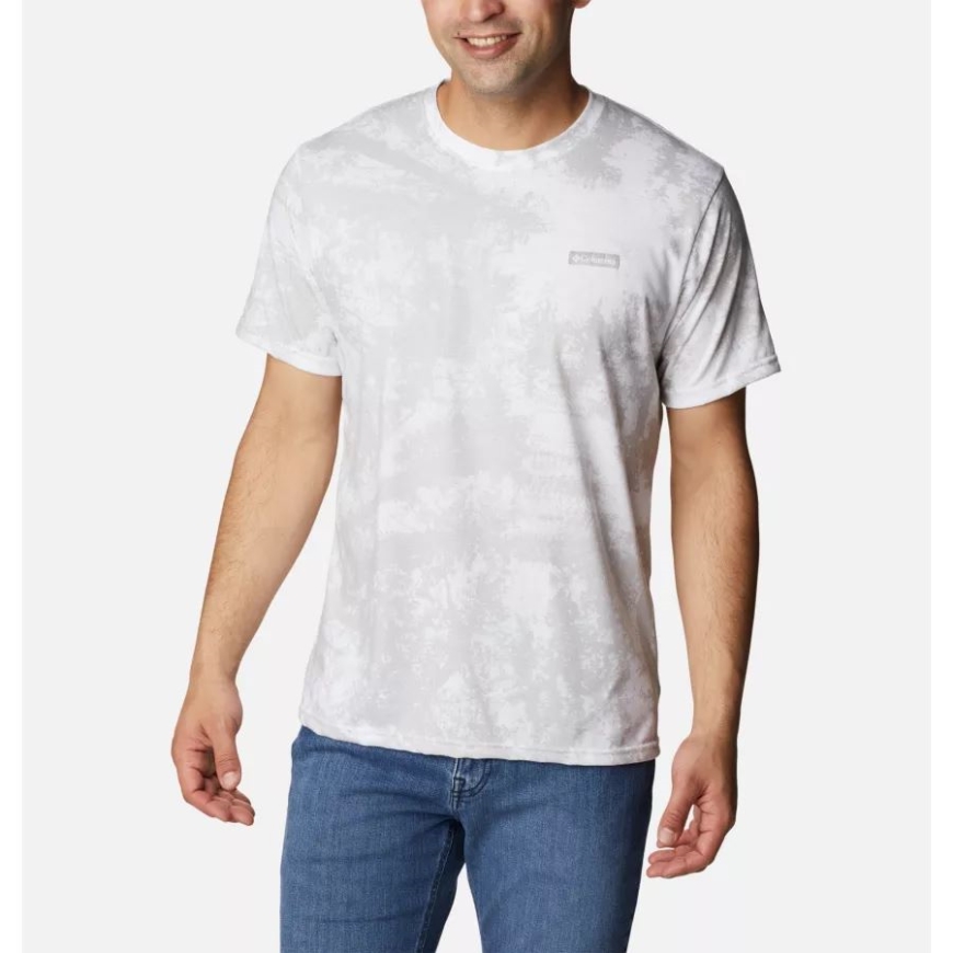 Columbia White Sumi Trees メンズ タクリバー 半袖シャツ