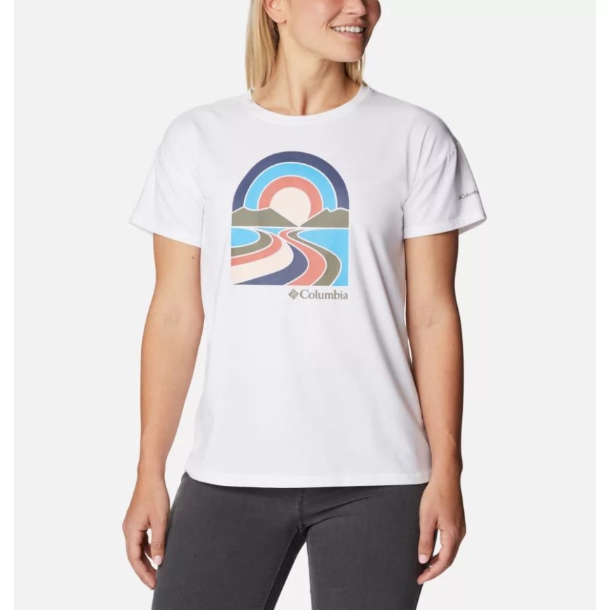 コロンビア ホワイト/サンレック トレイル ウィメンズ サン トレック グラフィック Tシャツ Ii