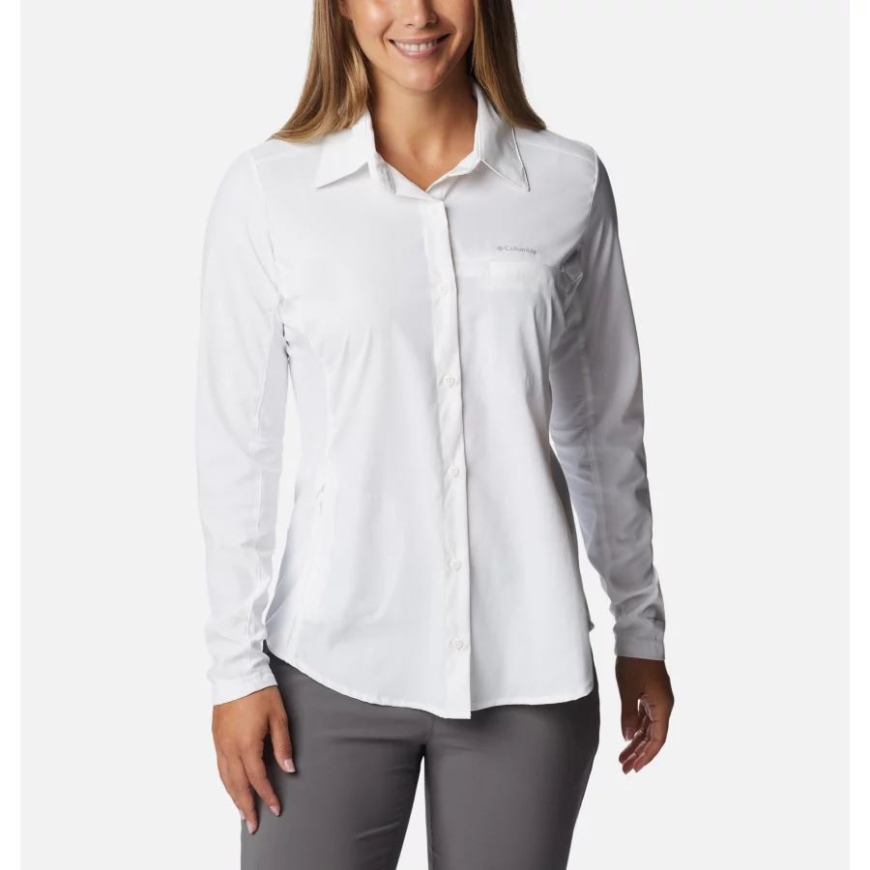 コロンビア ホワイト レディース クラウディア リッジ ロング スリーブ シャツ