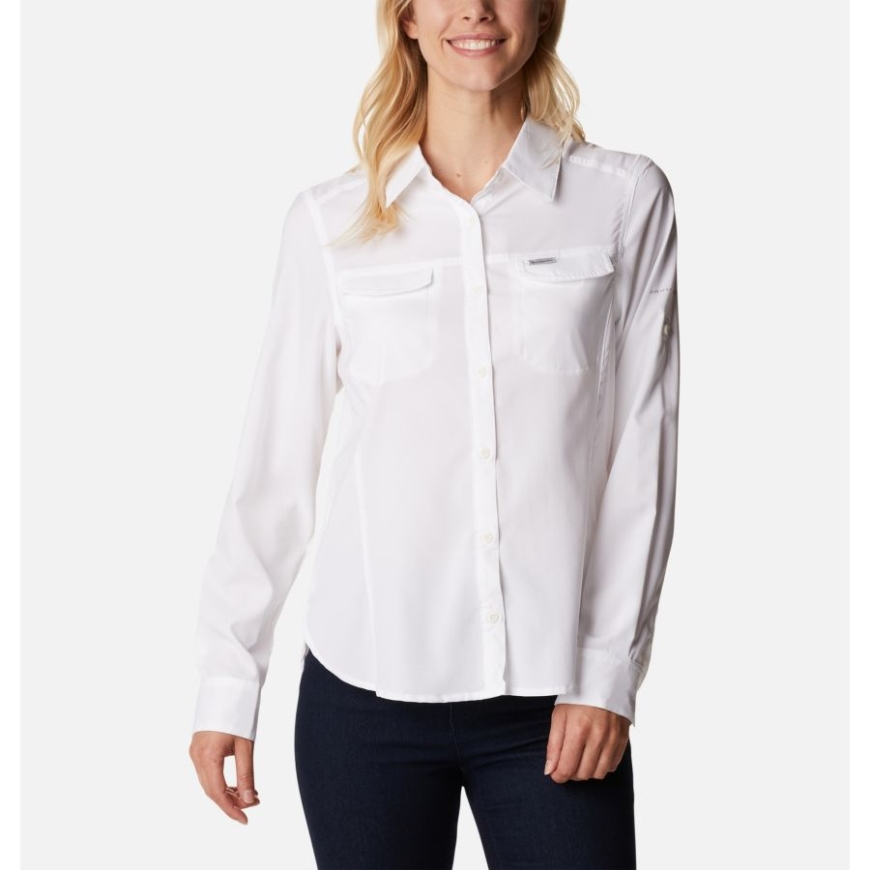 コロンビアホワイトレディースシルバーリッジライトロングスリーブ.