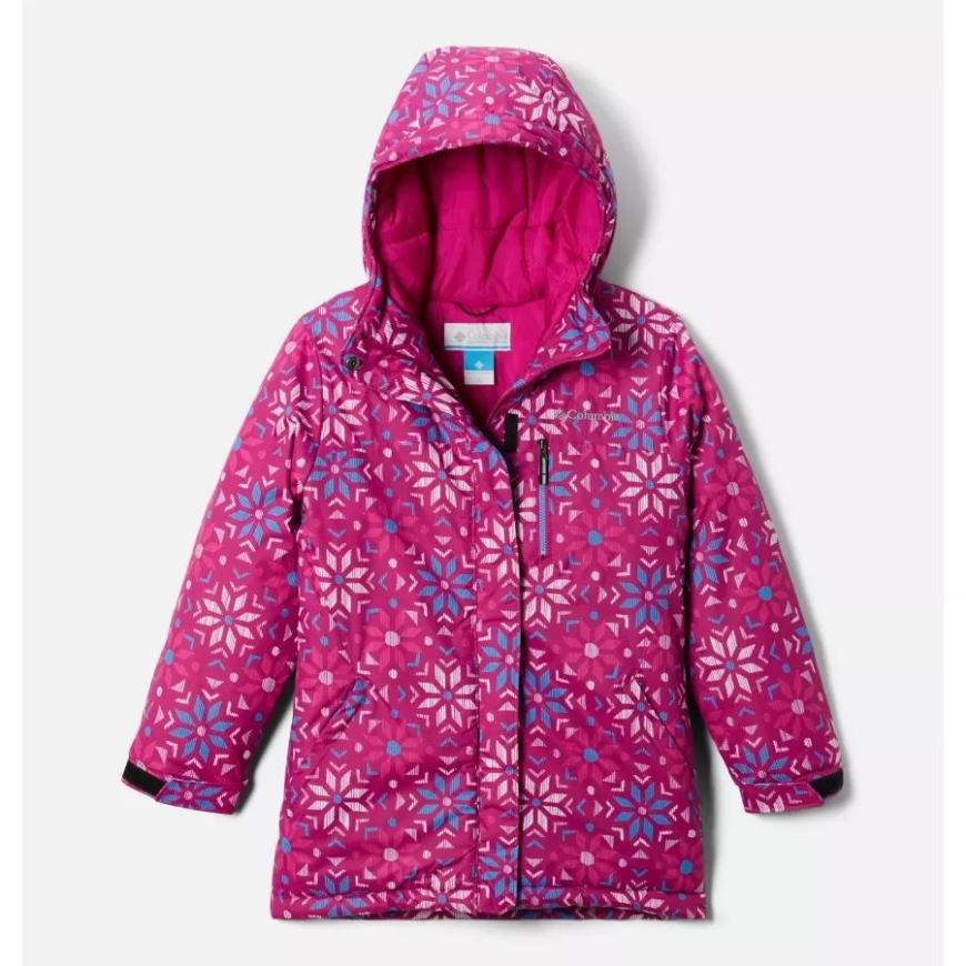 コロンビア ワイルド フクシア ペーパーフレーク ガールズ アルパイン フリー ファリー スキー ジャケット