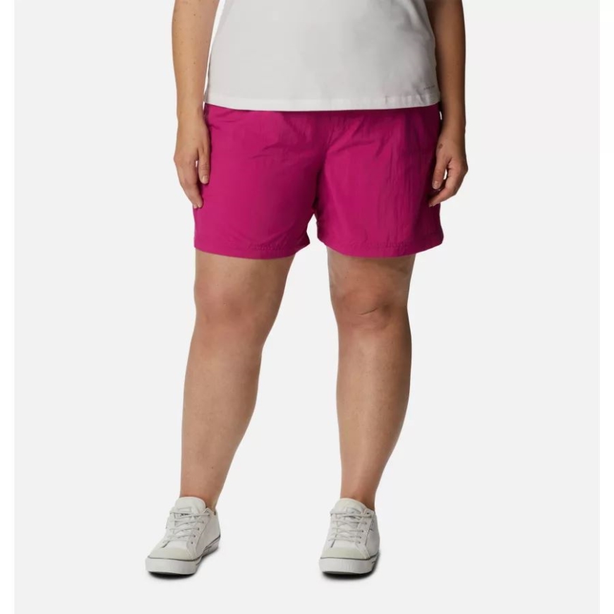 コロンビア ワイルド フクシア レディース サンディ リバー カーゴショーツ プラスサイズ