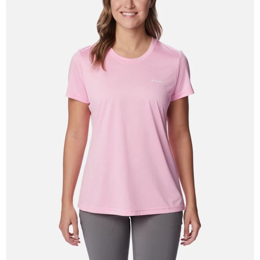 コロンビア ワイルド ローズ ヘザー レディース コロンビア ハイク 半袖 クルー シャツ