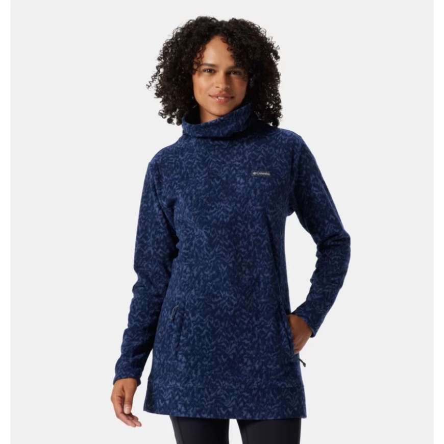 コロンビア レディース アリ ピーク フリース チュニック 夜行性地形プリント