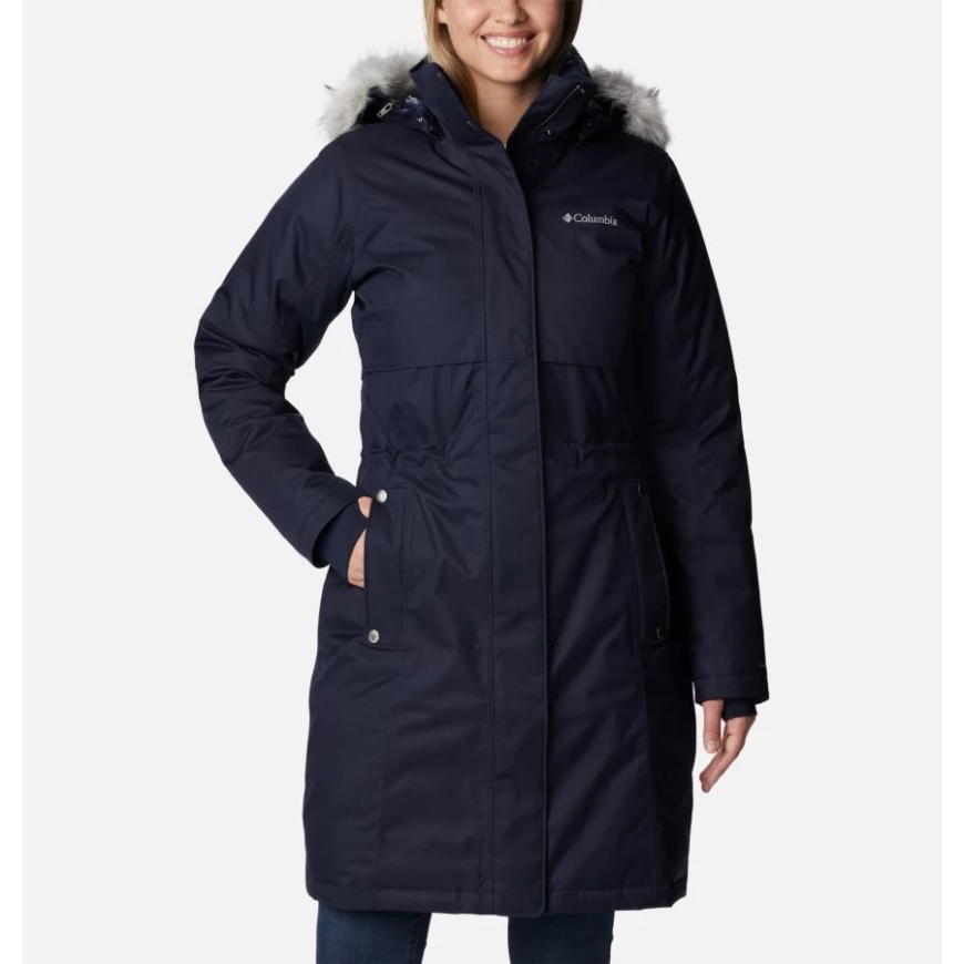 コロンビアの女性のアフター・アーソン・ウィンター・ロング・ダウン・ジャケット・ダーク・ナイト・ジャケット