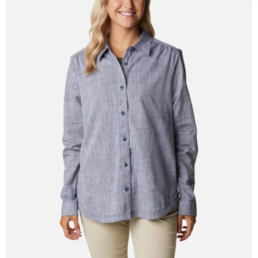 コロンビア女性のキャンプ ヘンリー 3 世カジュアル シャツ夜行性シャンブレー