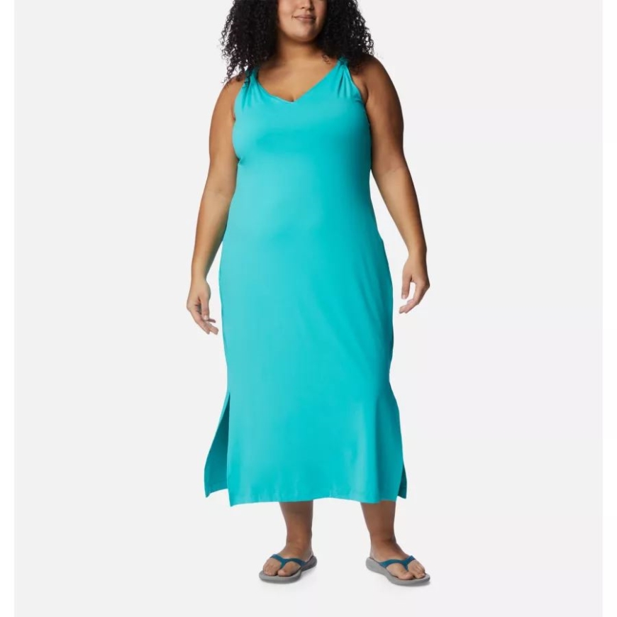 コロンビア レディース チルリバー ミディドレス プラスサイズ ブライトアクア