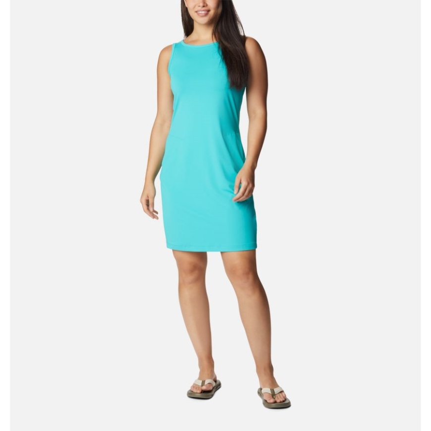 コロンビア レディース Chill River プリント ドレス ブライト アクア