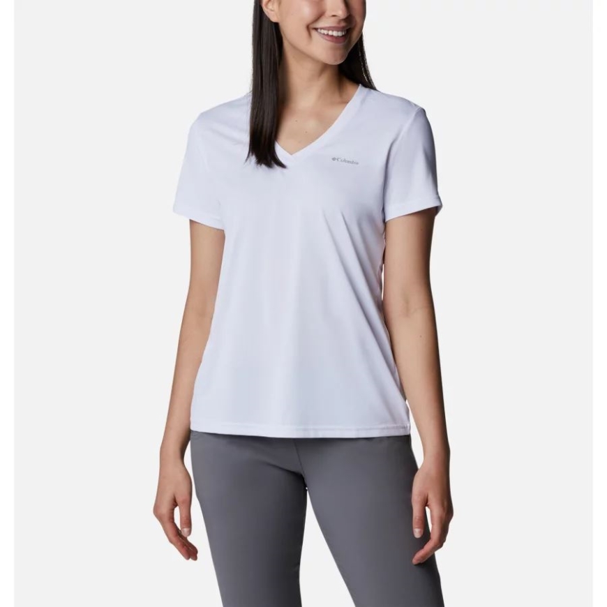 コロンビア レディース コロンビア ハイク 半袖 Vネック シャツ ホワイト