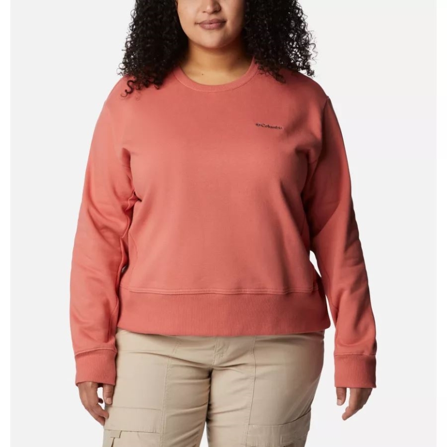 コロンビア レディース コロンビア ロッジ クルー Iv スウェットシャツ プラスサイズ ダークコーラル
