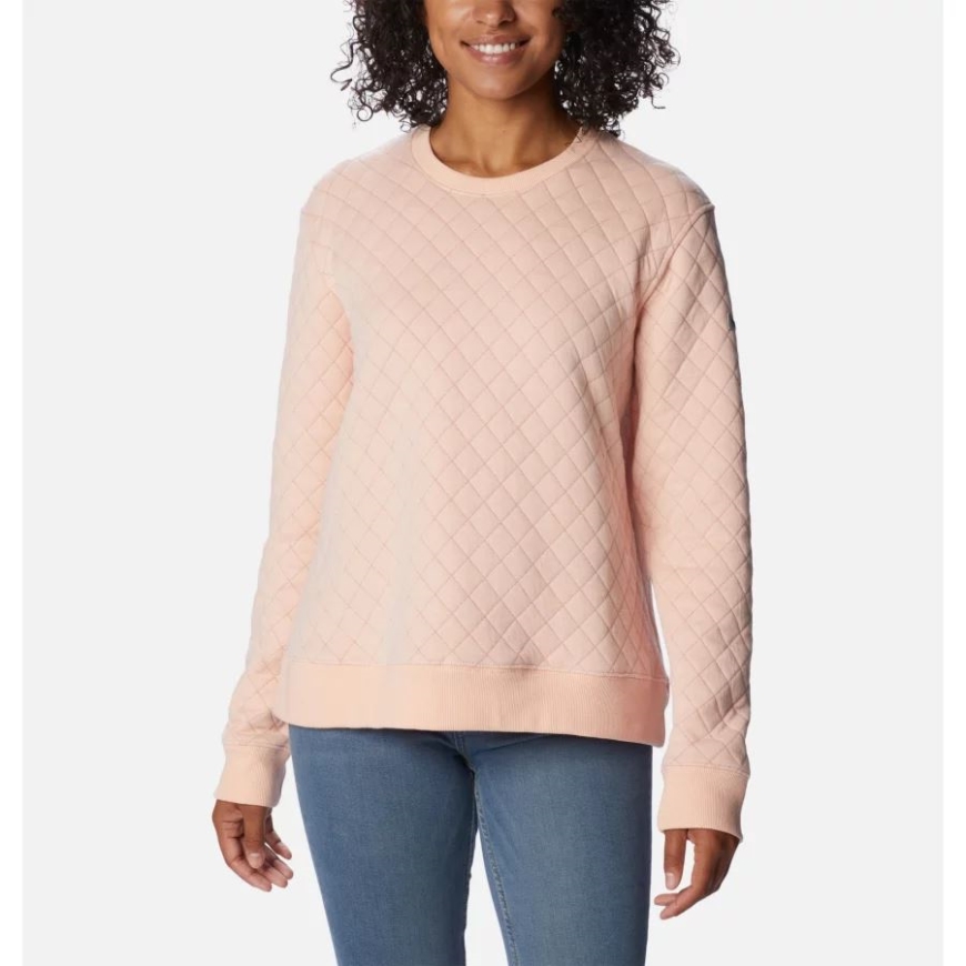コロンビア レディース コロンビア ロッジ キルティング クルー スウェットシャツ ピーチ ブロッサム