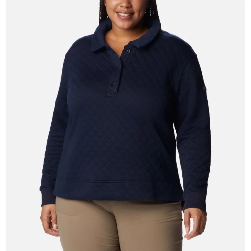 コロンビア レディース コロンビア ロッジ キルティング ポロ プラスサイズ ダーク ノクターナル