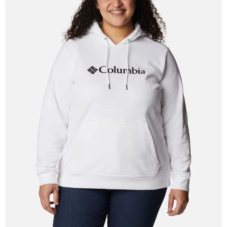 コロンビア レディース コロンビア ロゴ パーカー プラスサイズ ホワイト