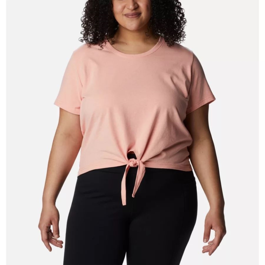 コロンビア レディース コロンビア トレック 半袖シャツ プラスサイズ コーラルリーフヘザー