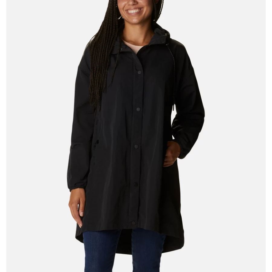 コロンビア女性の日のトリッピン Ii ロング ジャケット ブラック