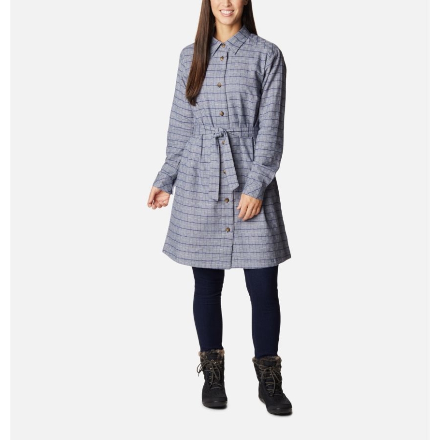 コロンビア レディース ヒイラギ ハイダウェイ フランネル ドレス ノクターナル ツイル