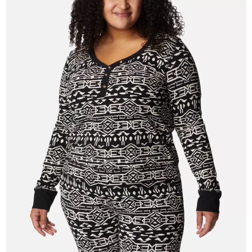 コロンビア レディース ヒイラギ ハイダウェイ 長袖 シャツ プラスサイズ ブラック 80年代 ストライプ