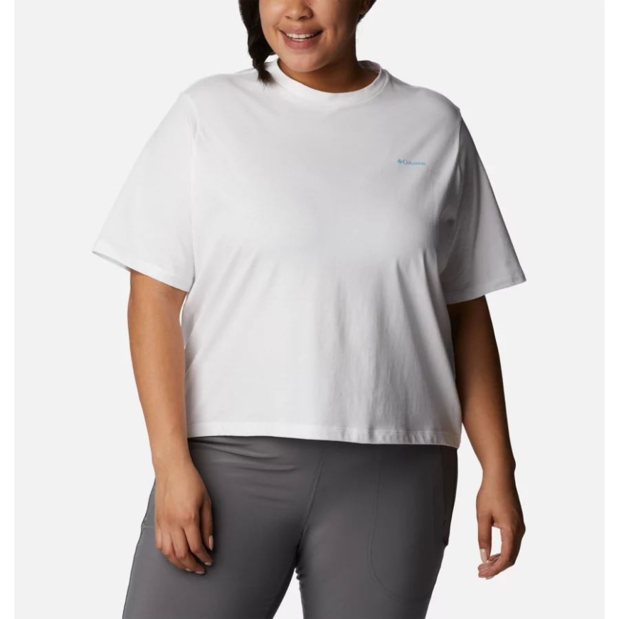 コロンビア レディース ノース カスケード グラフィック Tシャツ プラス ホワイト/エクスプロア Np グラフィック