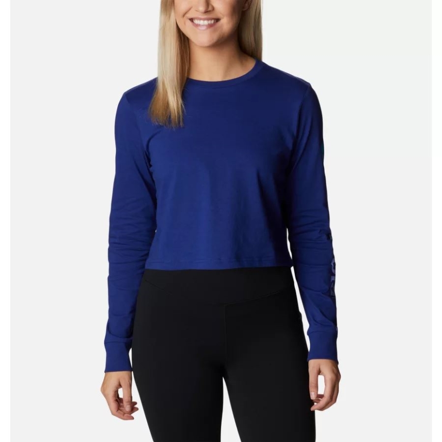 コロンビア レディース ノース カスケード ロングスリーブ プリント Tシャツ Dk サファイア/csc グラディエント スリーブ