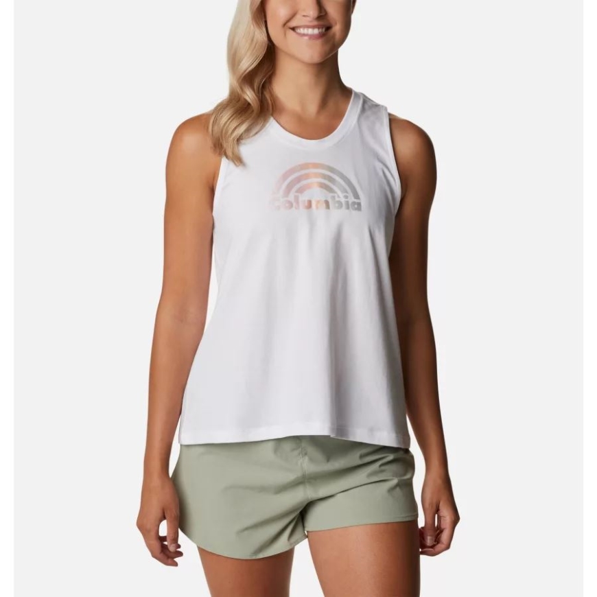 コロンビア レディース ノース カスケード タンク ホワイト/レインボー シマー