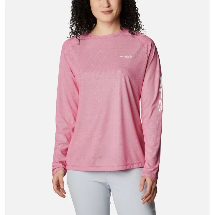 コロンビア レディース Pfg タイダル デフレクター ロング スリーブ シャツ サボテン ピンク