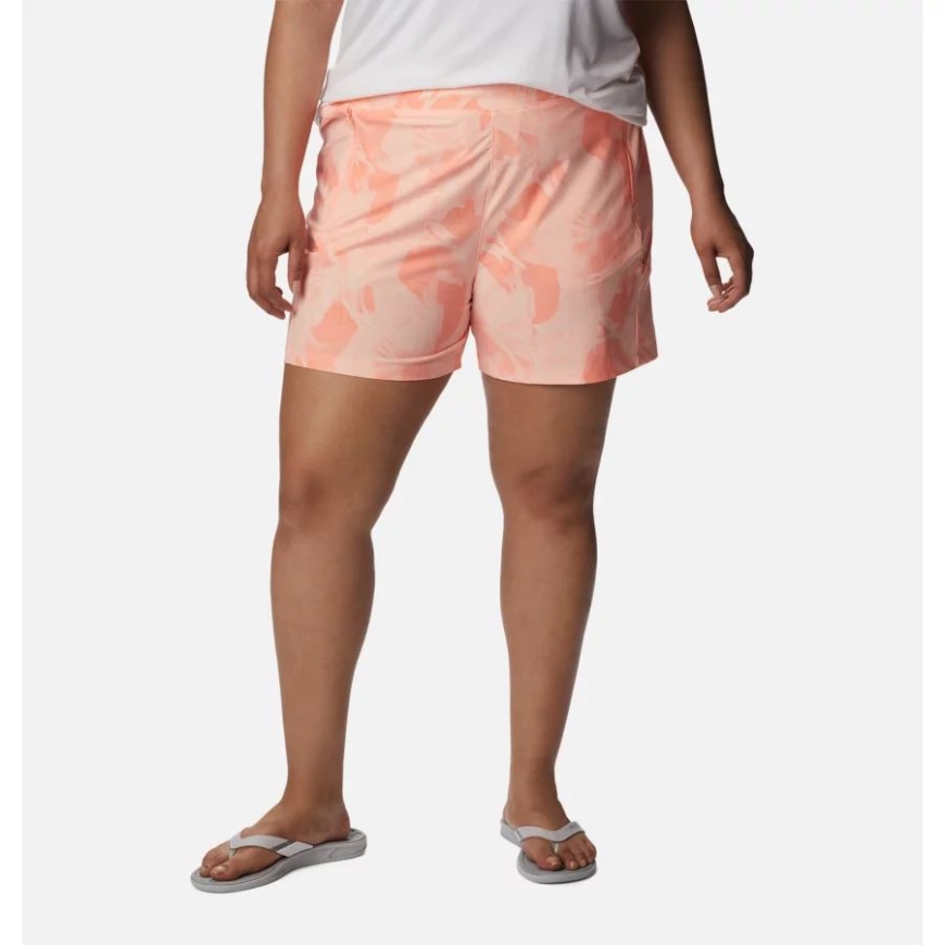コロンビア レディース Pfg Tidal Ii ショーツ プラスサイズ ティキ ピンク/オーロラス プリント