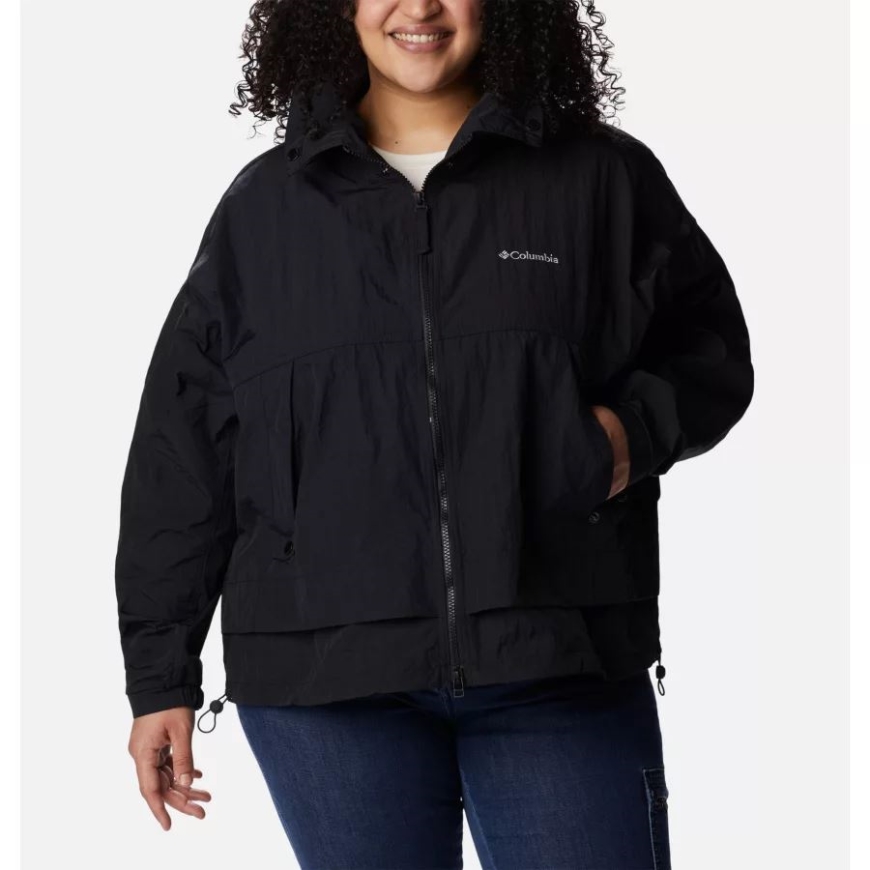 コロンビア レディース パラキューティー ウィンドブレーカー プラスサイズ ブラック