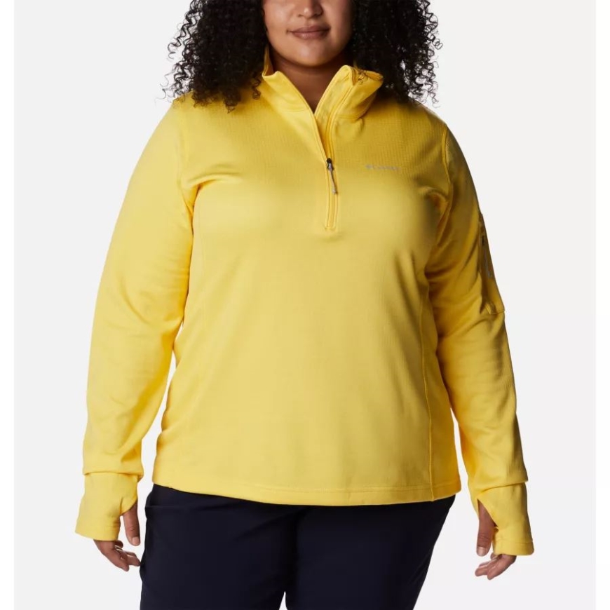 コロンビア レディース パーク ビュー グリッド 1/2 ジップ フリース プルオーバー プラスサイズ サングロー ヘ​​ザー
