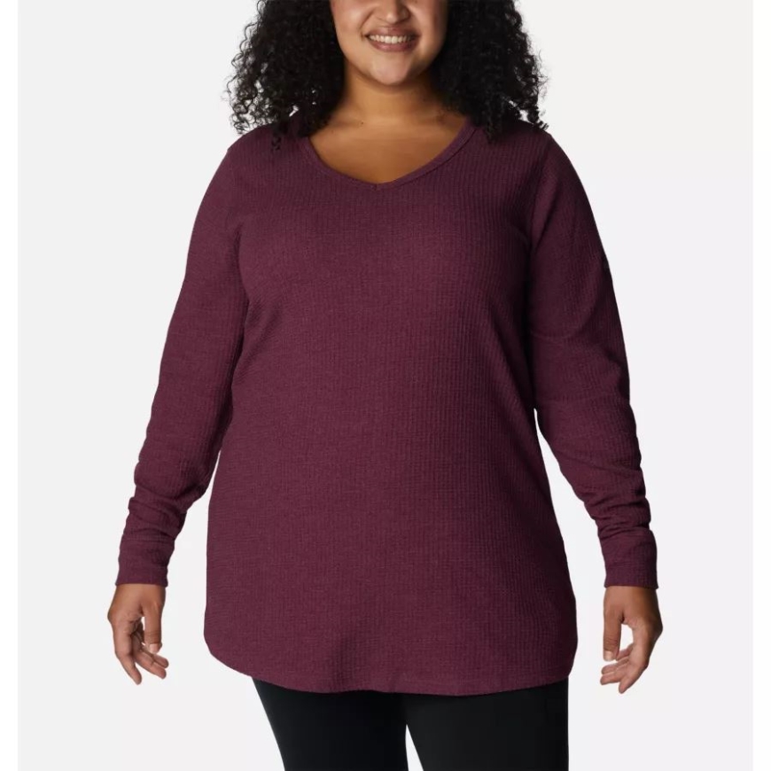 コロンビア レディース パインピーク 長袖 サーマルチュニック プラスサイズ マリオンベリーヘザー