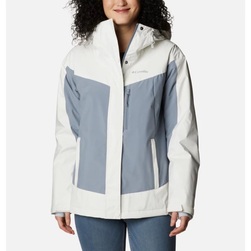コロンビア レディース ポイント パーク インサレーテッド ジャケット ホワイト シャイン/トレードウィンズ グレー