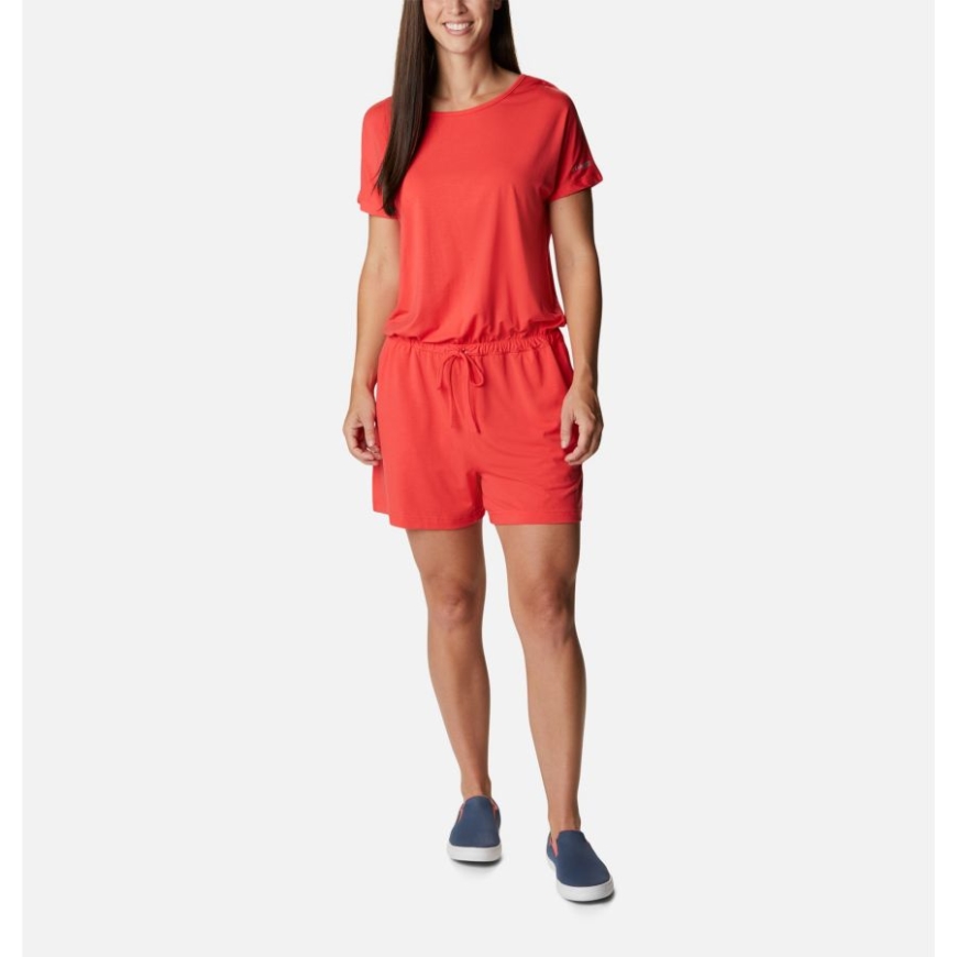 コロンビア レディース スラック ウォーター ニット ロンパース レッド ハイビスカス