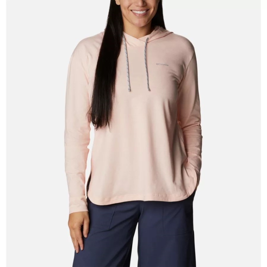 コロンビア レディース サン トレック フード付きプルオーバー ピーチ ブロッサム ヘザー