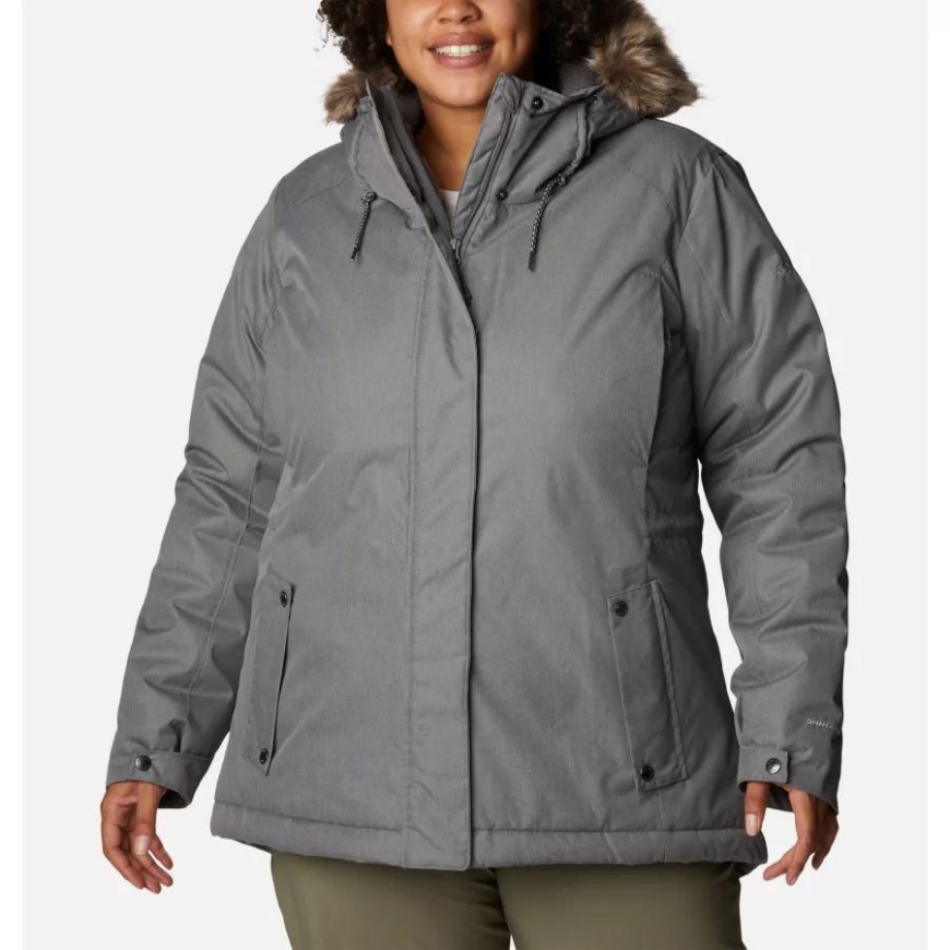 コロンビア レディース サトル マウンテン II 断熱ジャケット プラスサイズ シティグレー