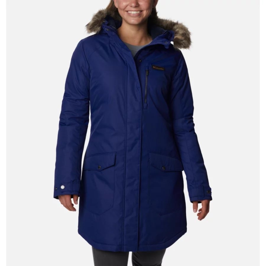 コロンビア レディース サトル マウンテン ロング インサレーテッド ジャケット ダーク サファイア