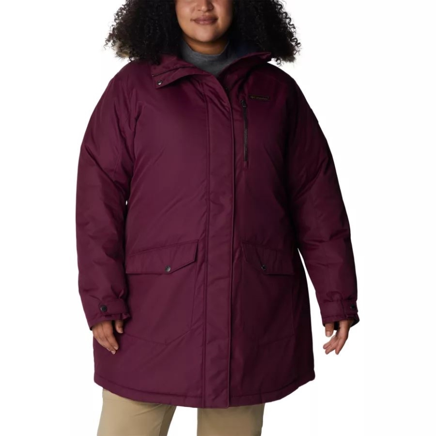 コロンビア レディース サトル マウンテン ロング インサレーティッド ジャケット プラスサイズ マリオンベリー