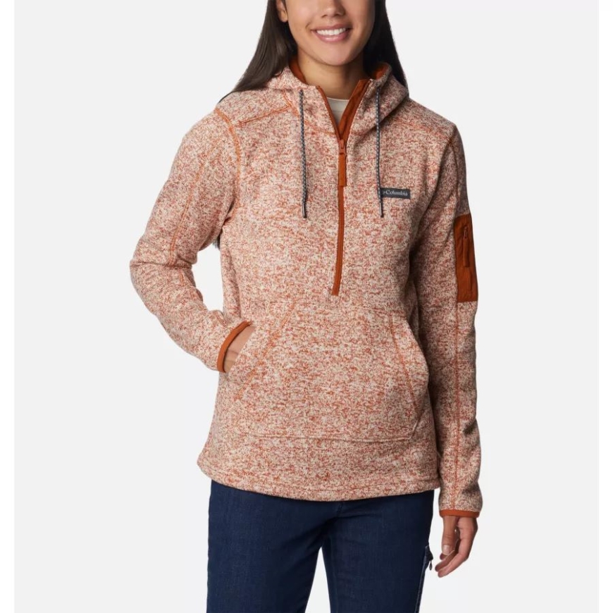 コロンビア レディース セーター ウェザー フリース フード付き プルオーバー 暖かい 銅 杢