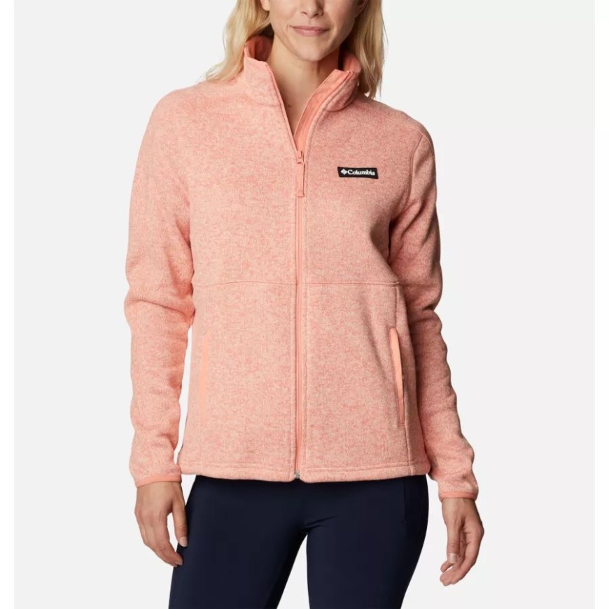 コロンビア レディース セーター ウェザー フルジップ ジャケット サマー ピーチ/ヘザー