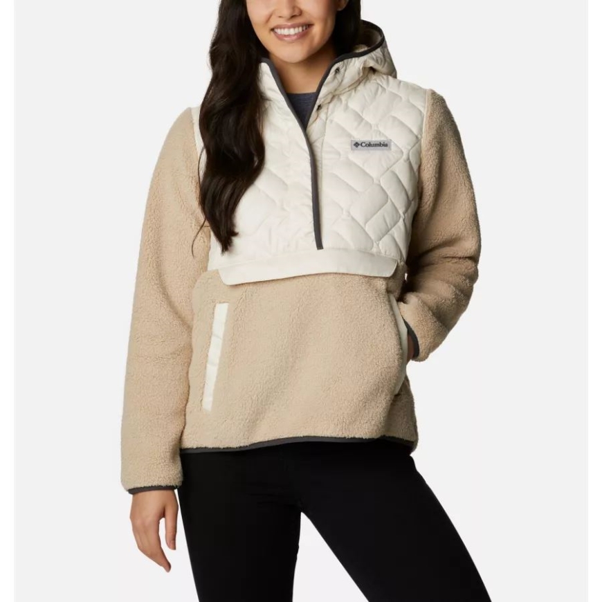 コロンビア レディース スウィート ビュー フード付きフリース プルオーバー チョーク/古代化石