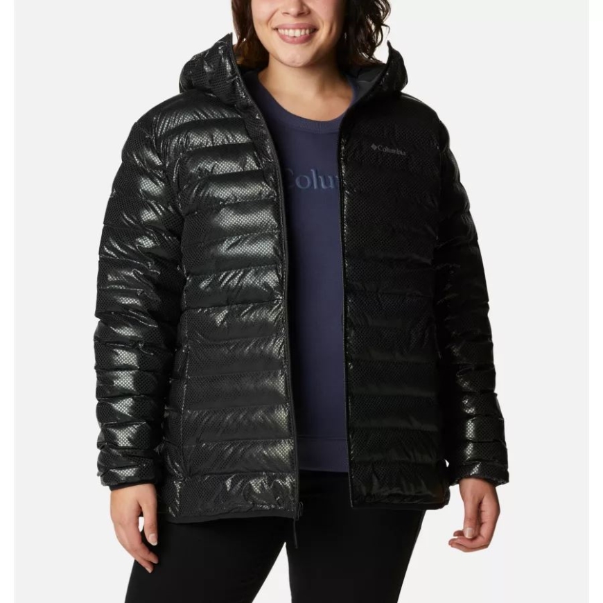 コロンビア レディース 3 フォーク ブラック ドット ジャケット プラス サイズ ブラック