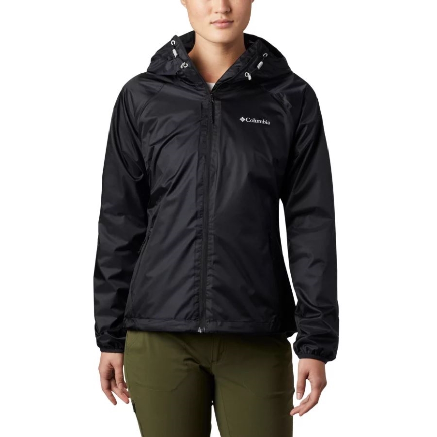 コロンビア レディース Ulica レインジャケット ブラック 光沢