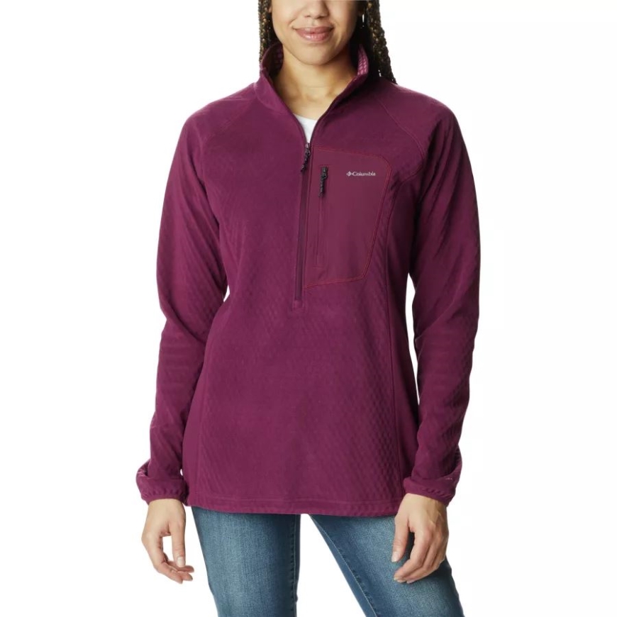 コロンビア レディース ウィメンズ アウトドア トラック ハーフジップ フリース テクニカル プルオーバー マリオンベリー/オーラ