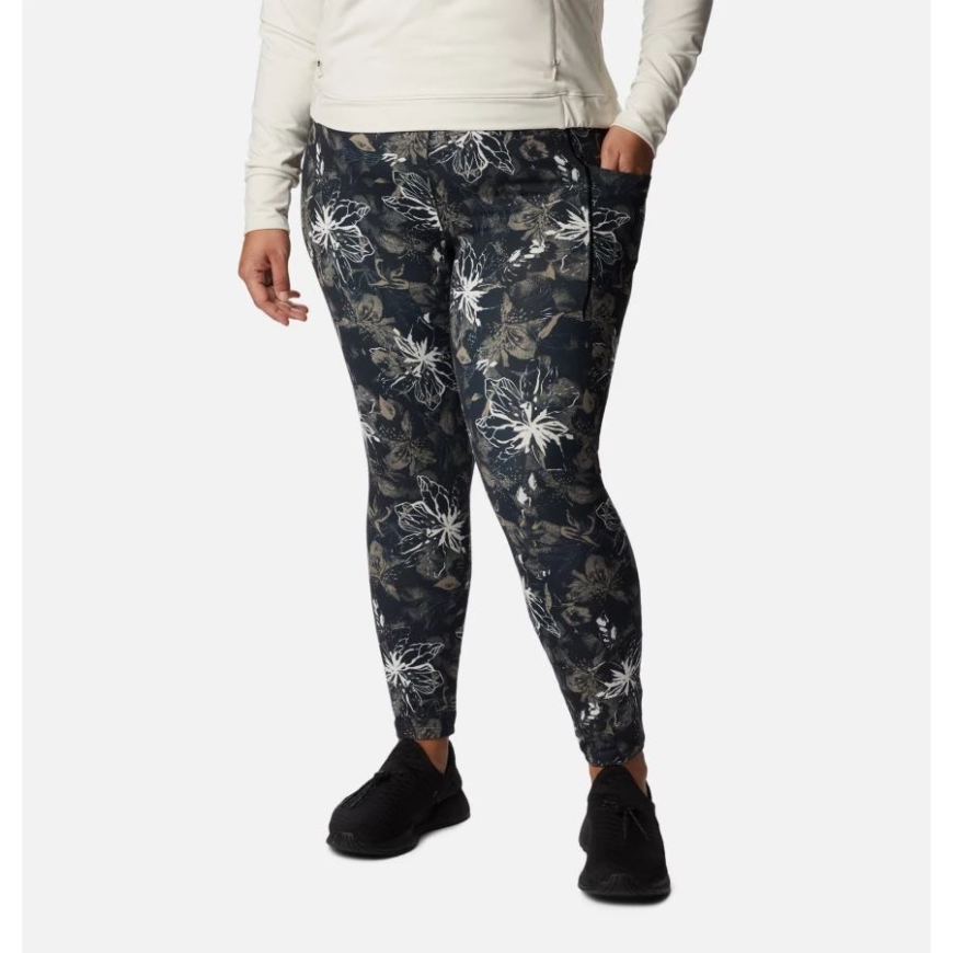 コロンビア レディース ウィークエンド アドベンチャー 7/8 レギンス プラスサイズ ブラック オーレリアン プリント