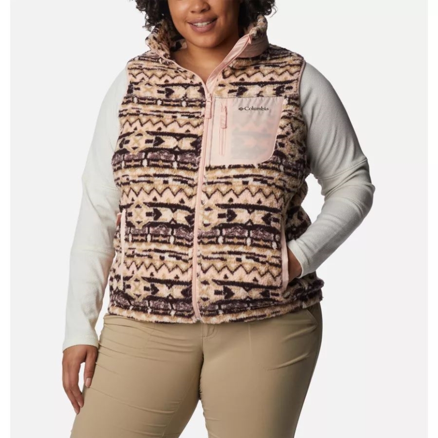 コロンビア レディース ウエスト ベンド ベスト プラス サイズ 新しいシンダー 80年代 ストライプ プリント