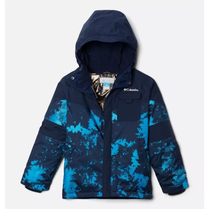 コンパス ブルー ルックアップ/カレッジエイト ネイビー ボーイズ マイティ モーグル II オムニヒート インフィニティ インサレーテッド ジャケット コロンビア